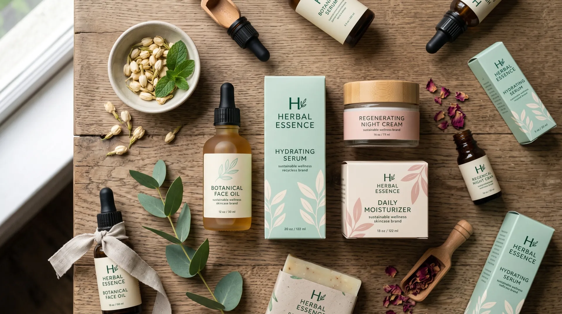 Packaging Design for "Herbal Essence" Skincare