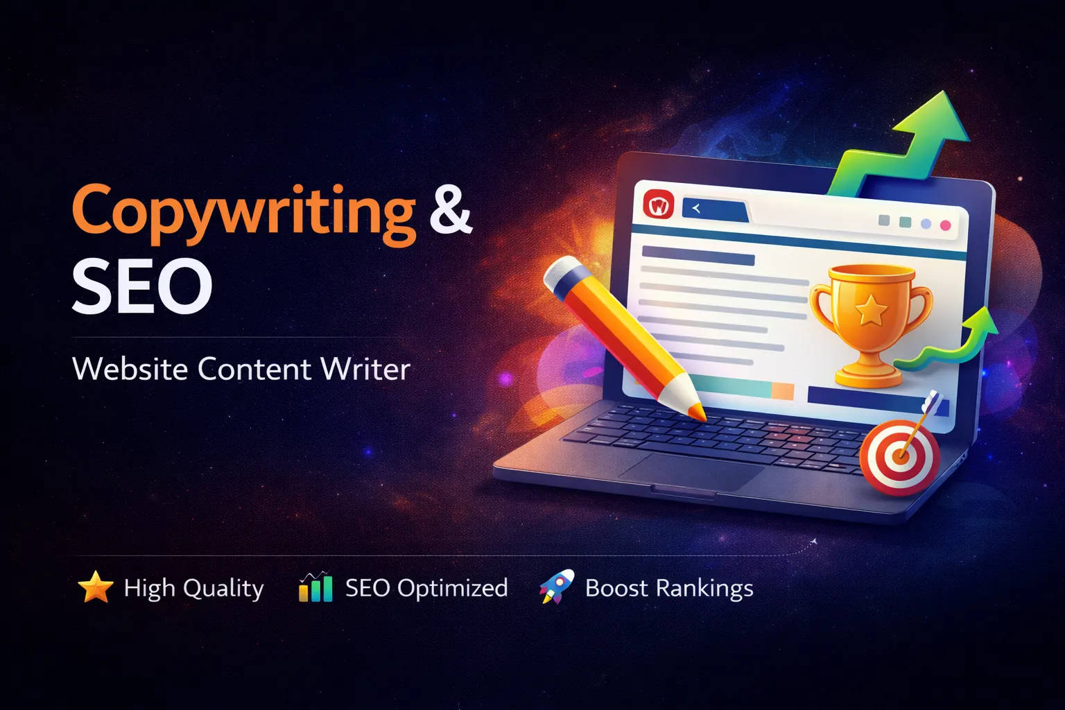 I will do copywriting and be your SEO website content writer