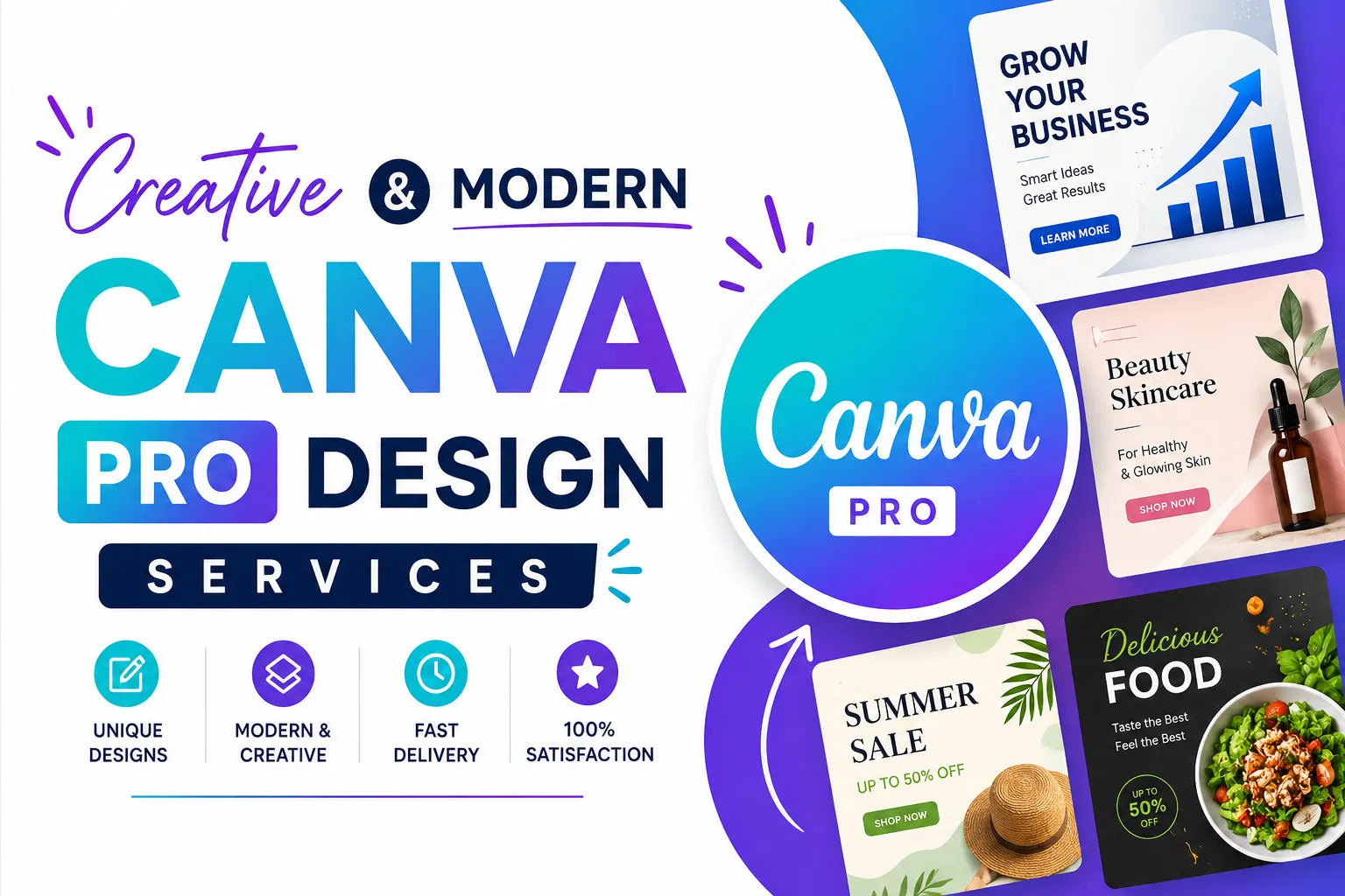 I Will Design a Creative and Modern Canva Pro Design Services