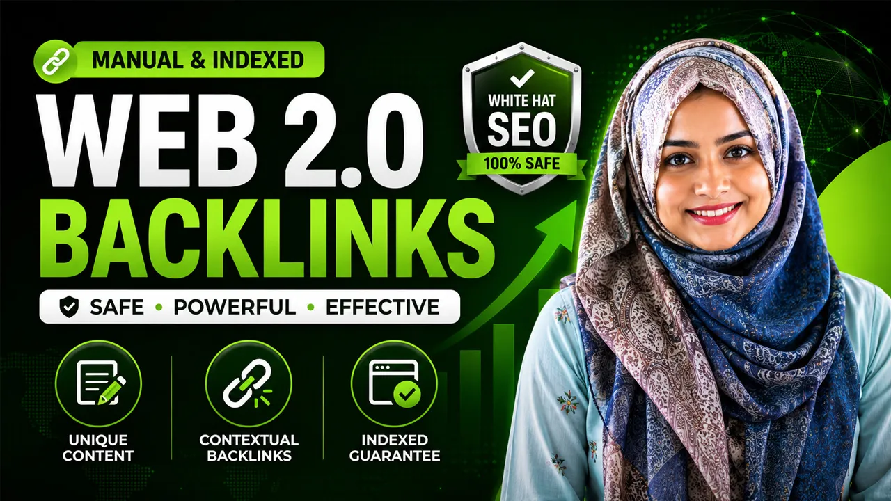 I will build manual Web 2.0 backlinks with guaranteed indexing