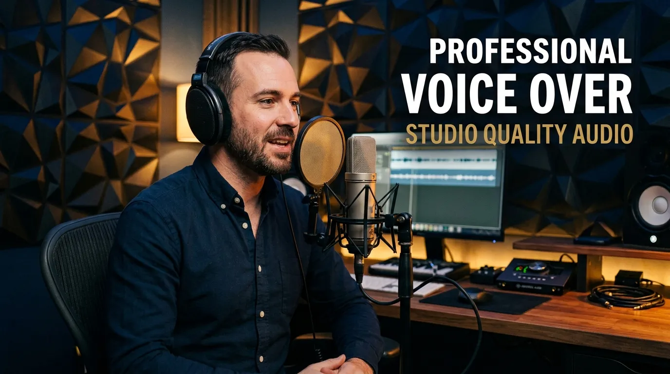 I will record professional voice over for commercials and narration