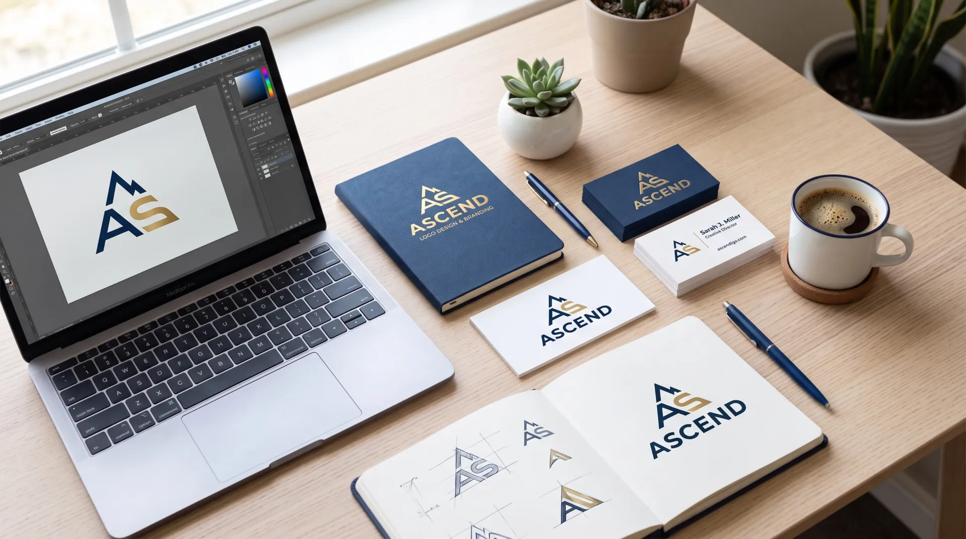 I will design a modern minimalist logo and brand identity for your business